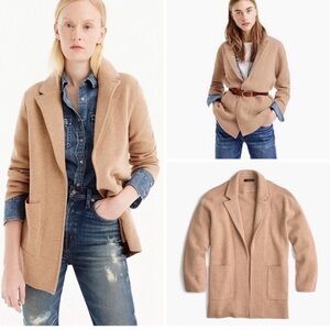 J. Crew 365 Sophie Open Front Merino Wool Knit Sweater Blazer, XXS, NWOT